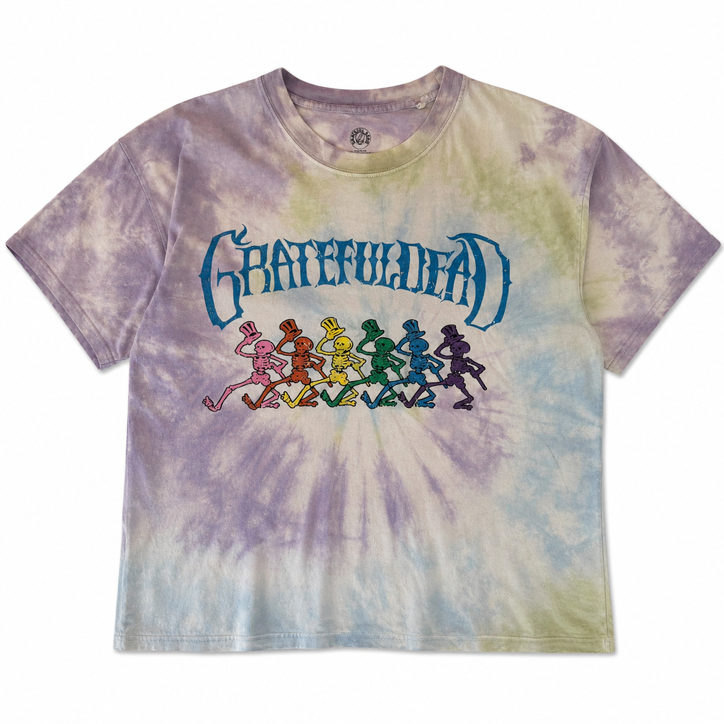 GRATEFUL DEAD DANCING SKELETONS TIE DYE TEE (M)