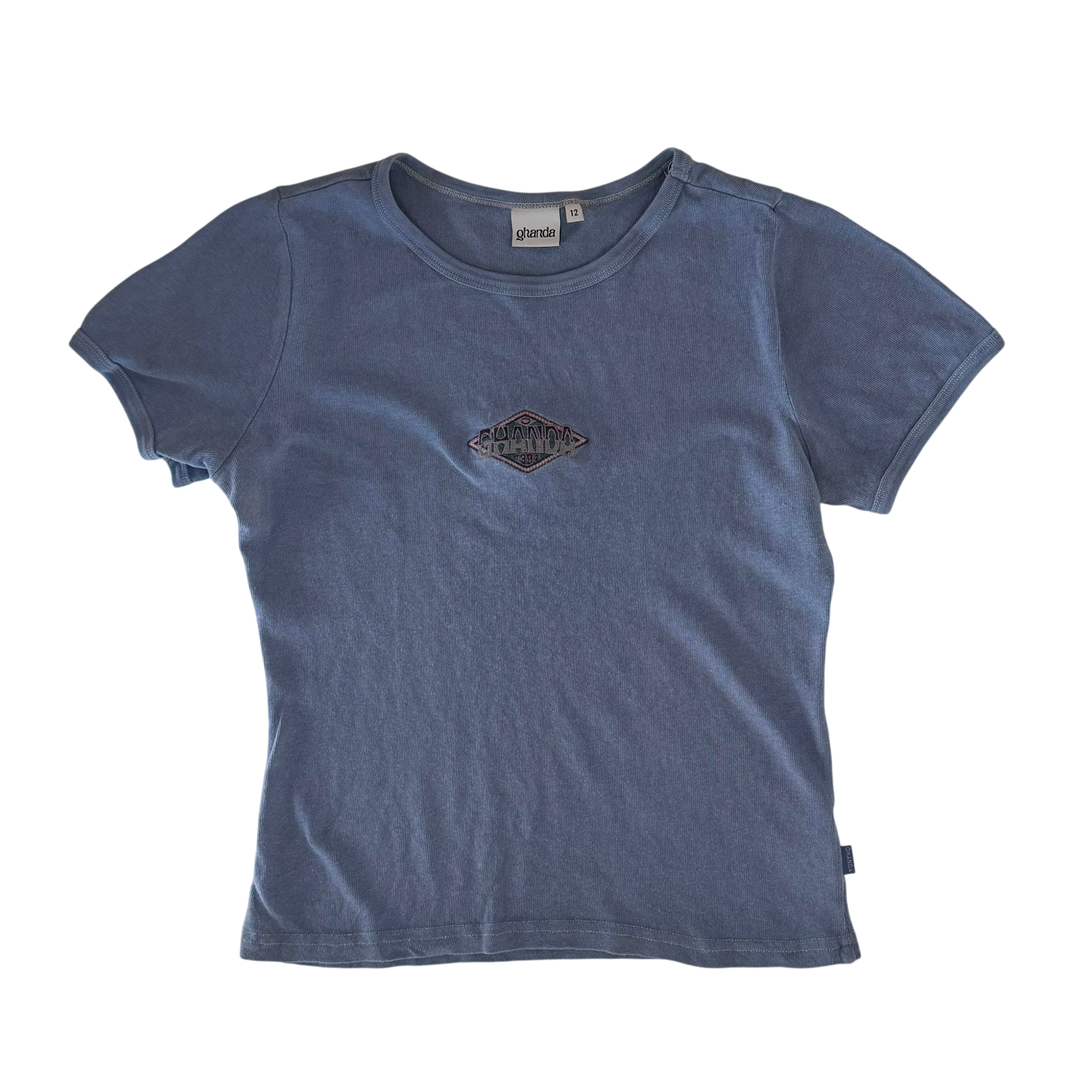 GHANDA RIBBED LOGO TEE (XS)