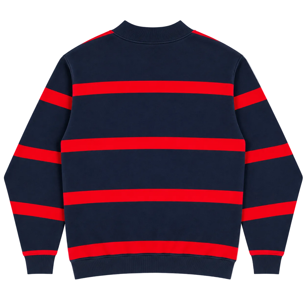 STANDARD ISSUE STRIPED MOCK NECK SWEATER (XL)