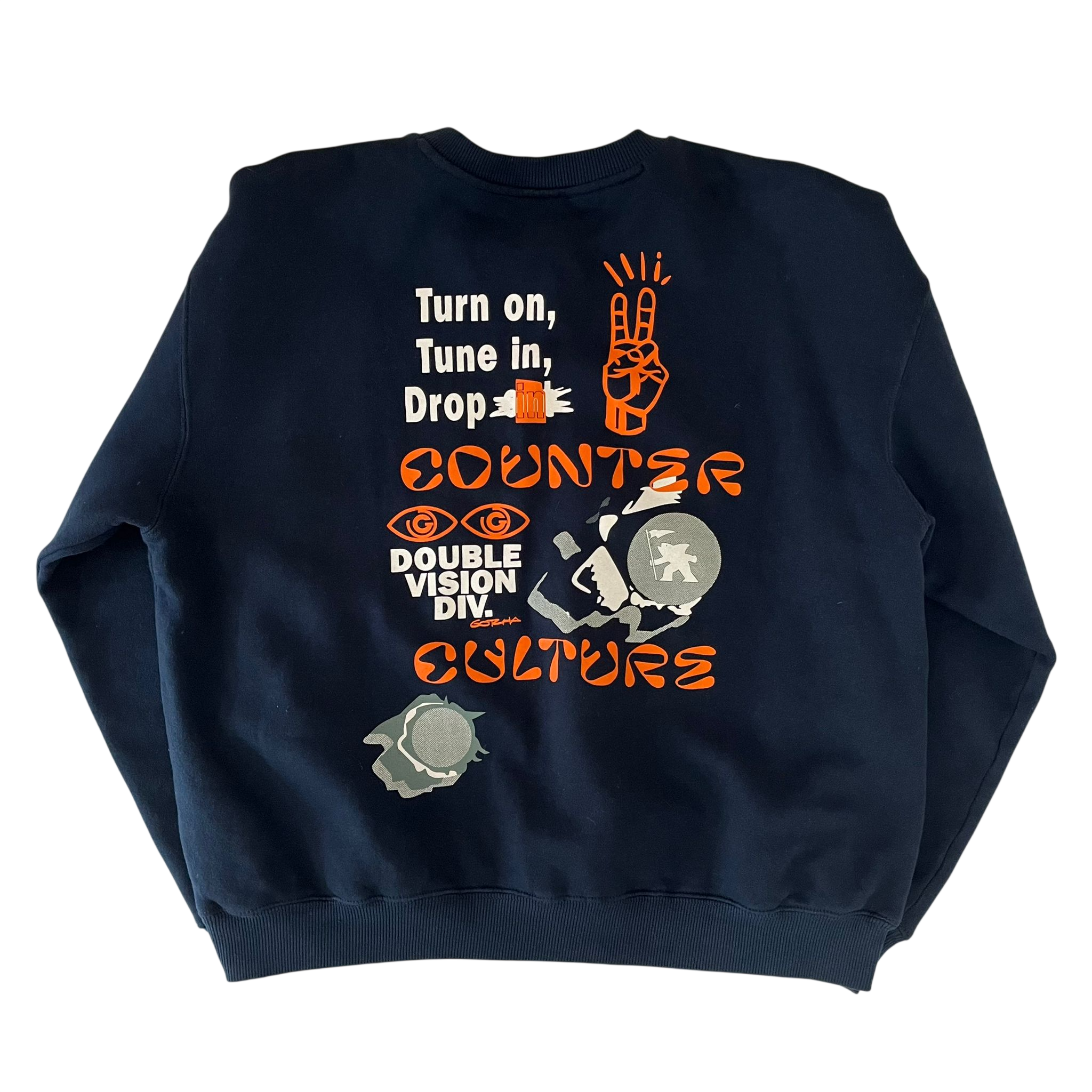 GOTCHA DOUBLE VISION GRAPHIC LOGO SWEATER (M)