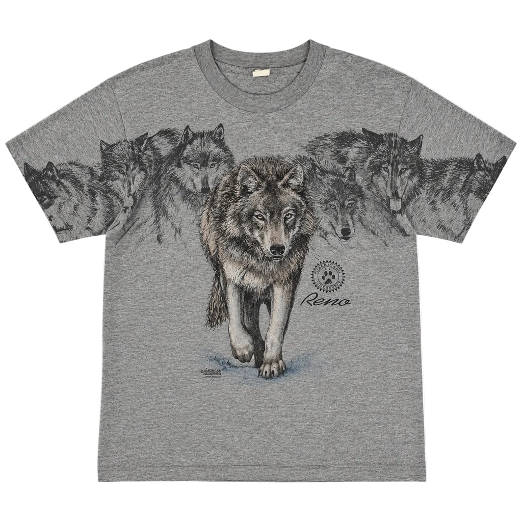 RENO WOLF PACK ALL OVER PRINT GRAPHIC TEE (L)