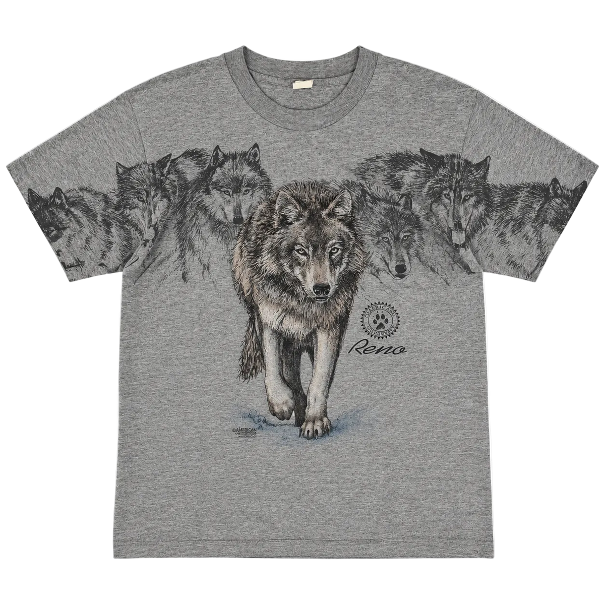 RENO WOLF PACK ALL OVER PRINT GRAPHIC TEE (L)