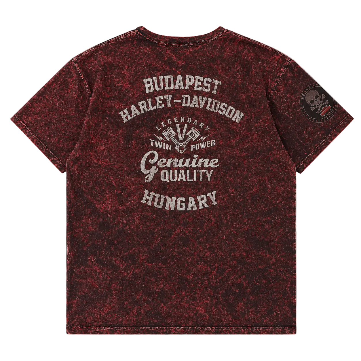 HARLEY DAVIDSON ACID WASH BUDAPEST TEE (XL)