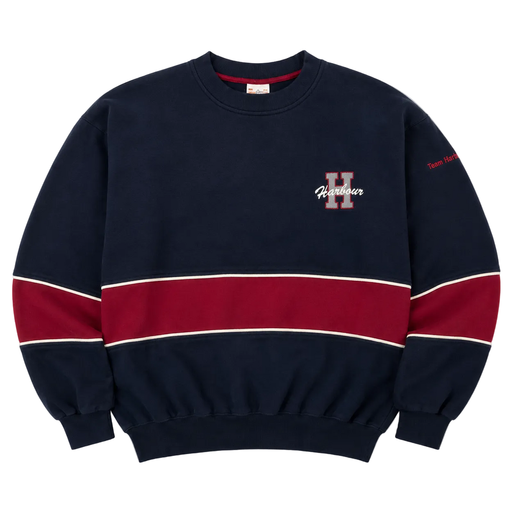 HARBOUR EMBROIDERED LOGO SWEATER (L)