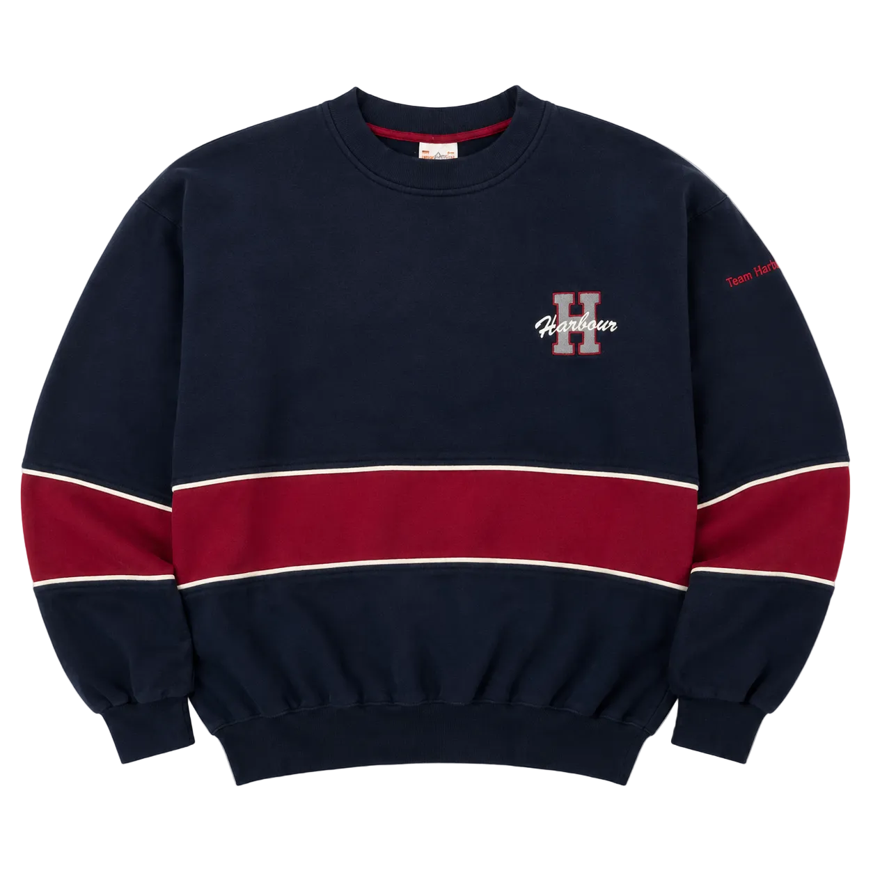 HARBOUR EMBROIDERED LOGO SWEATER (L)