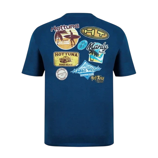 HOT TUNA SURFWEAR STICKER LOGO TEE (M)