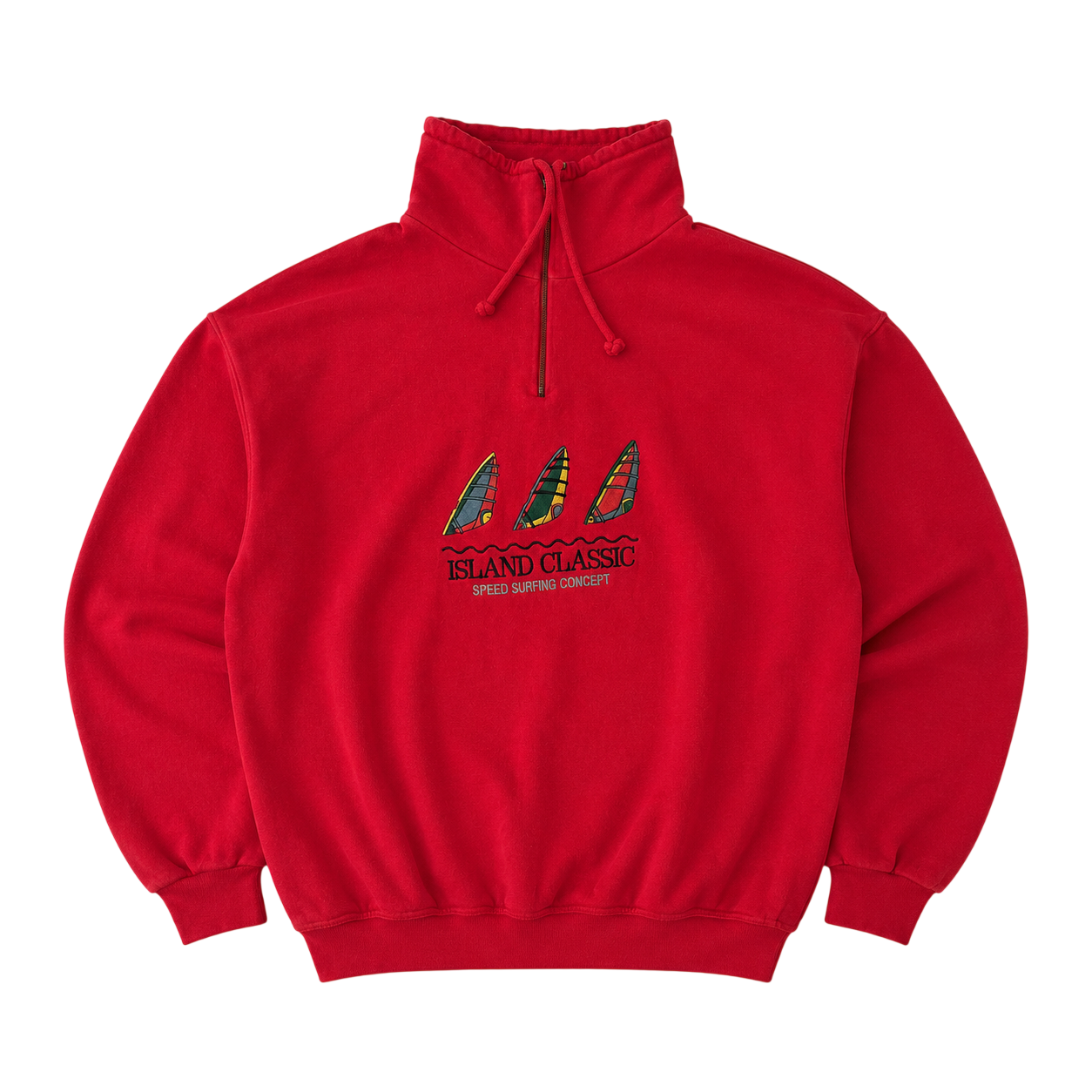 ISLAND CLASSIC SURF QUARTER ZIP SWEATER (L)
