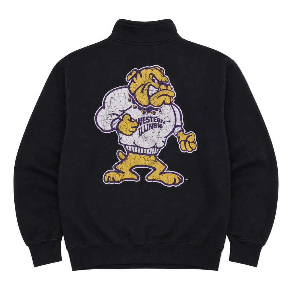 JANSPORT WESTERN ILLINOIS BULLDOG QUARTER ZIP SWEATER (M)