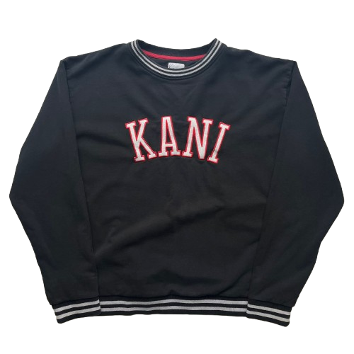 KARL KANI SPELL OUT EMBROIDERED SWEATER (L)