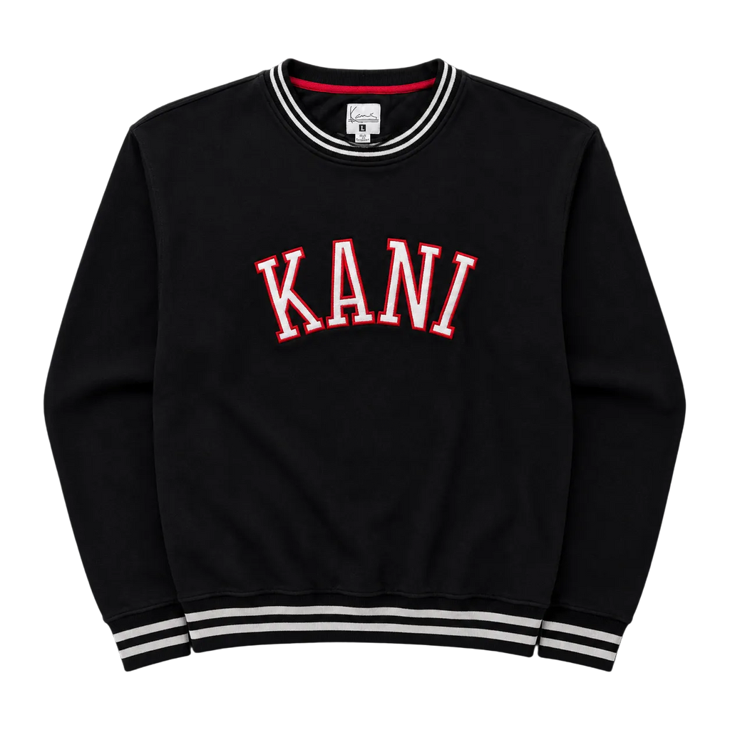 KARL KANI SPELL OUT EMBROIDERED SWEATER (L)