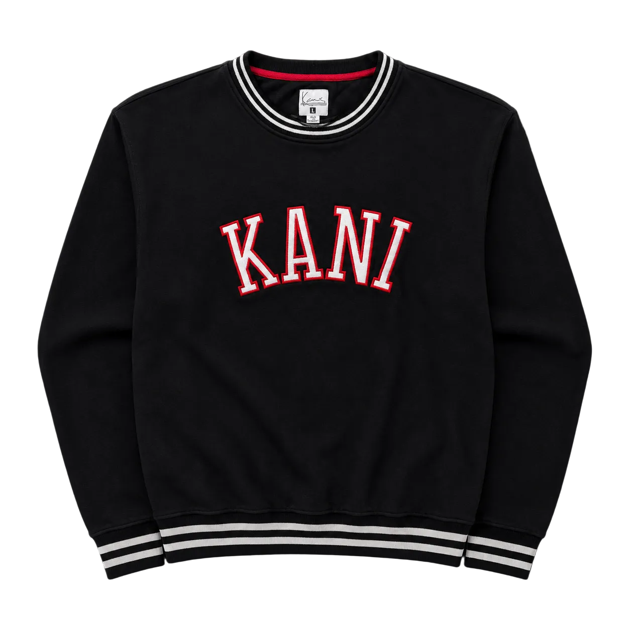 KARL KANI SPELL OUT EMBROIDERED SWEATER (L)