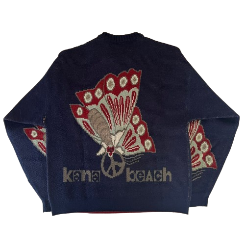 KANA BEACH GRAPHIC KNIT SWEATER (L)