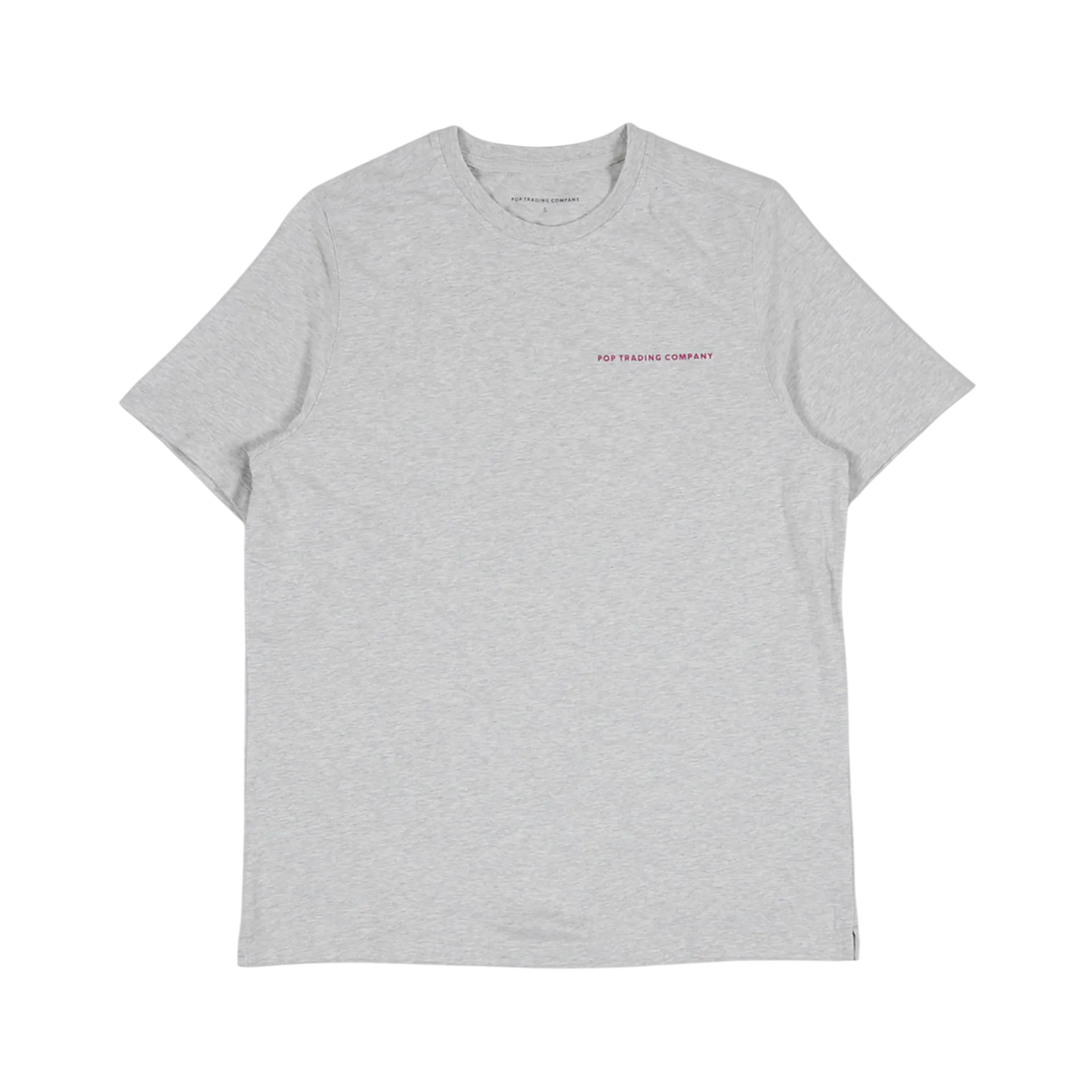 POP TRADING COMPANY HEATHER PINK LOGO TEE (S)