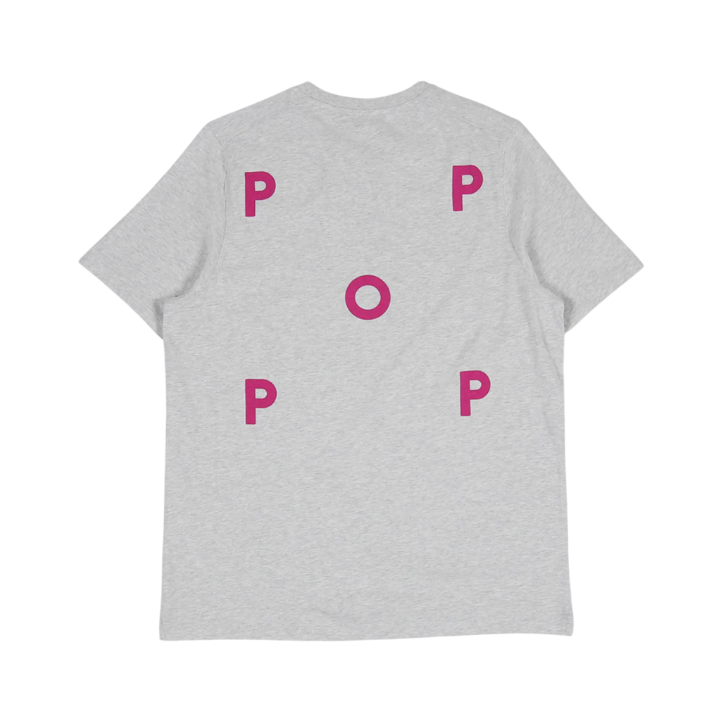 POP TRADING COMPANY HEATHER PINK LOGO TEE (S)