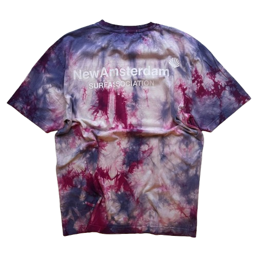 NEW AMSTERDAM SURF ASSOCIATION LOGO TIE DYE TEE (M)