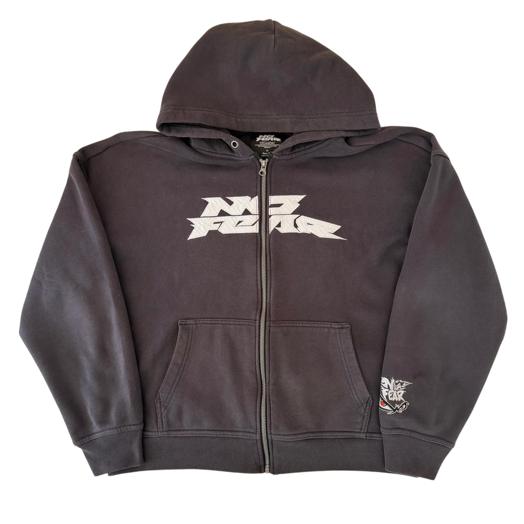 NO FEAR CENTER LOGO HOODED ZIP-UP (M)