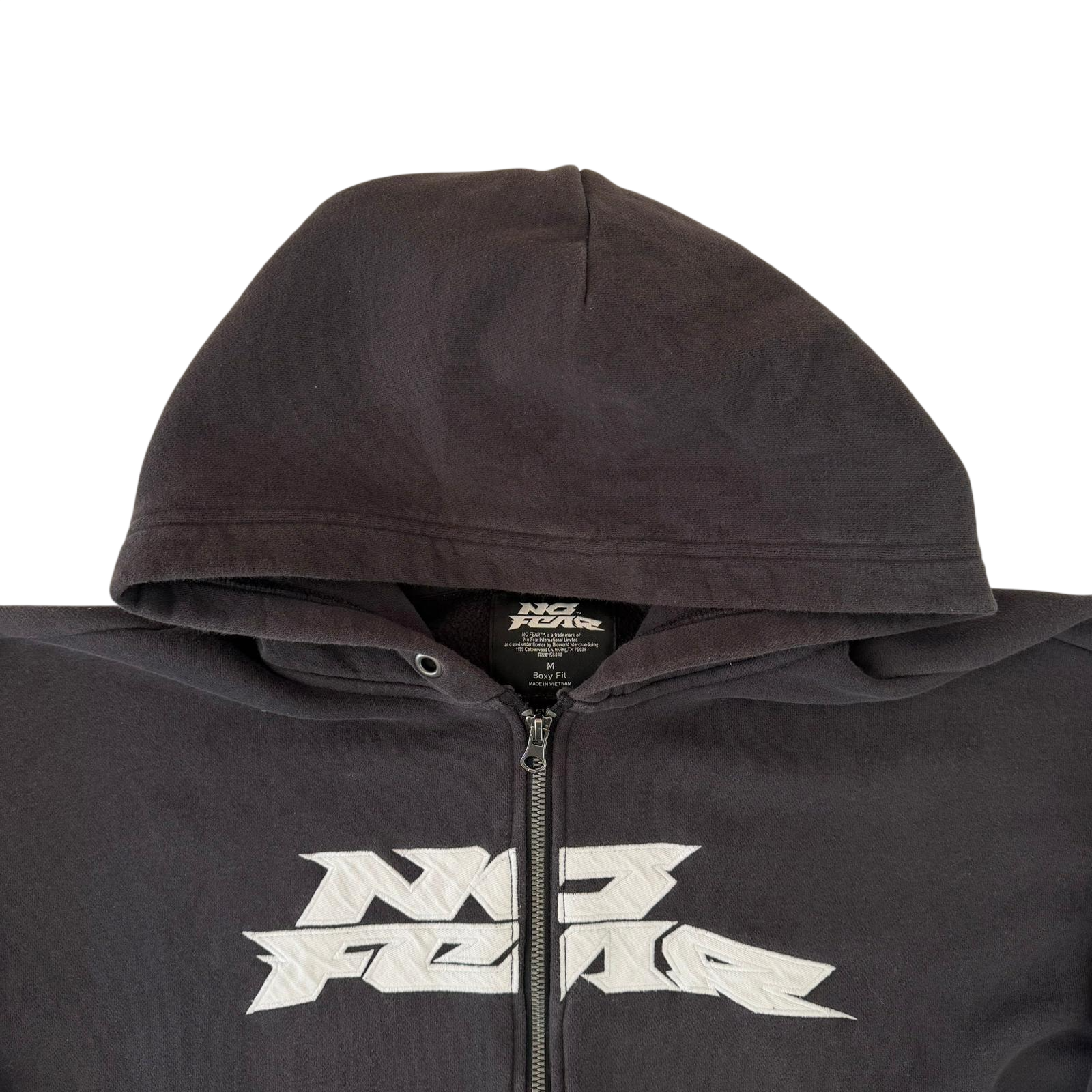 NO FEAR CENTER LOGO HOODED ZIP-UP (M)