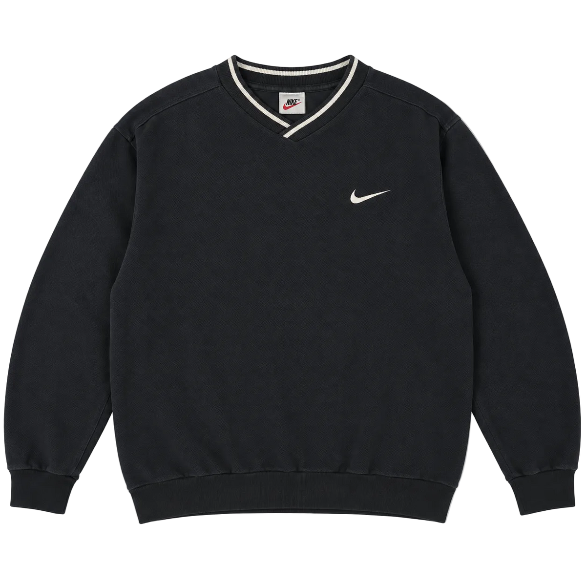 NIKE SWOOSH LOGO V-NECK SWEATER (S)