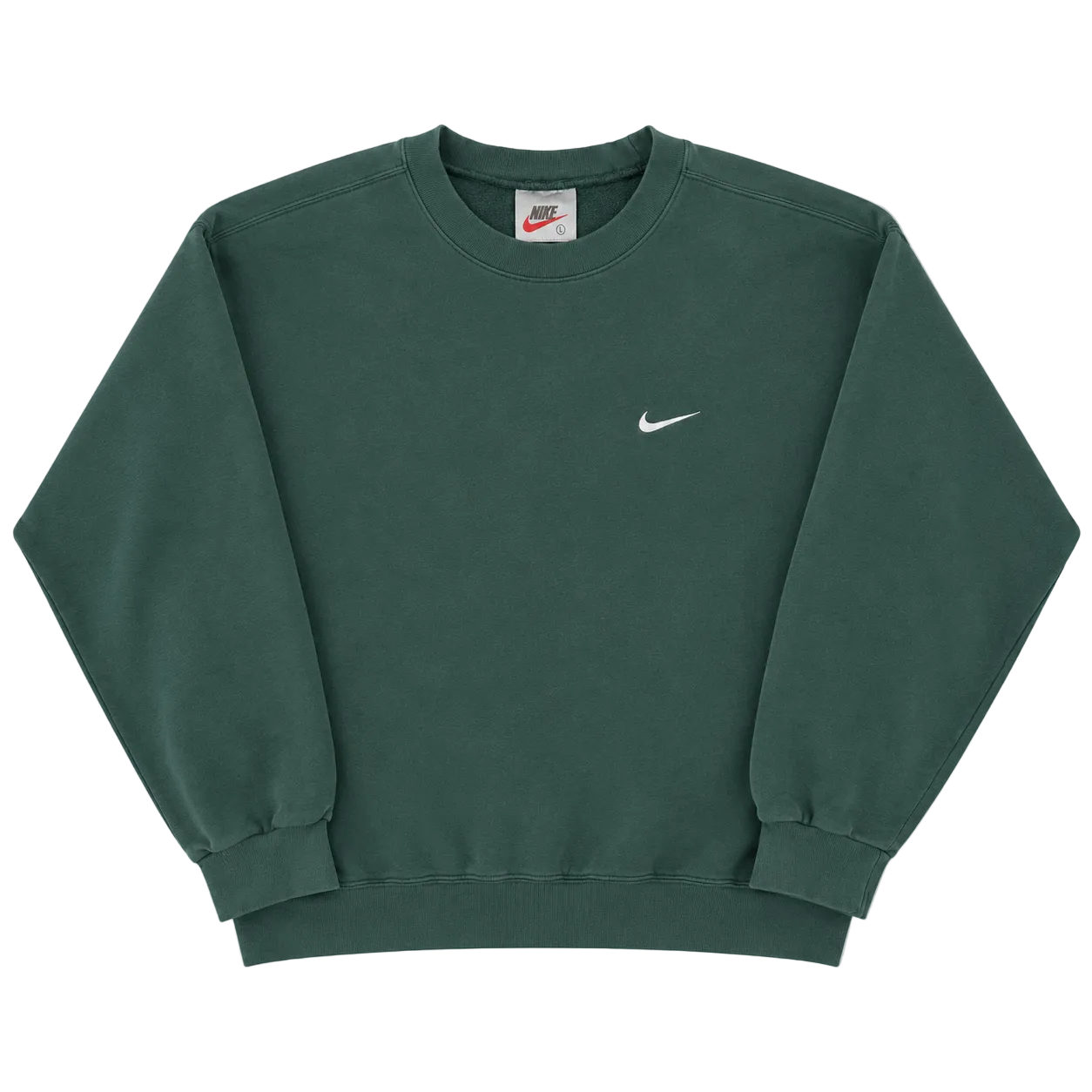 NIKE SWOOSH EMBROIDERED LOGO SWEATER (L)