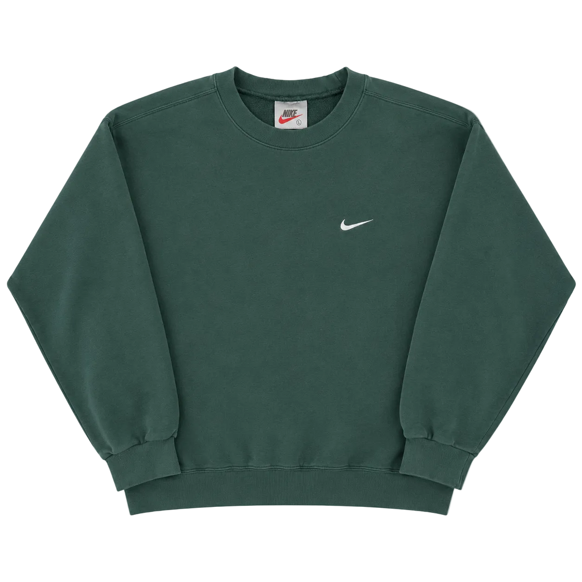 NIKE SWOOSH EMBROIDERED LOGO SWEATER (L)