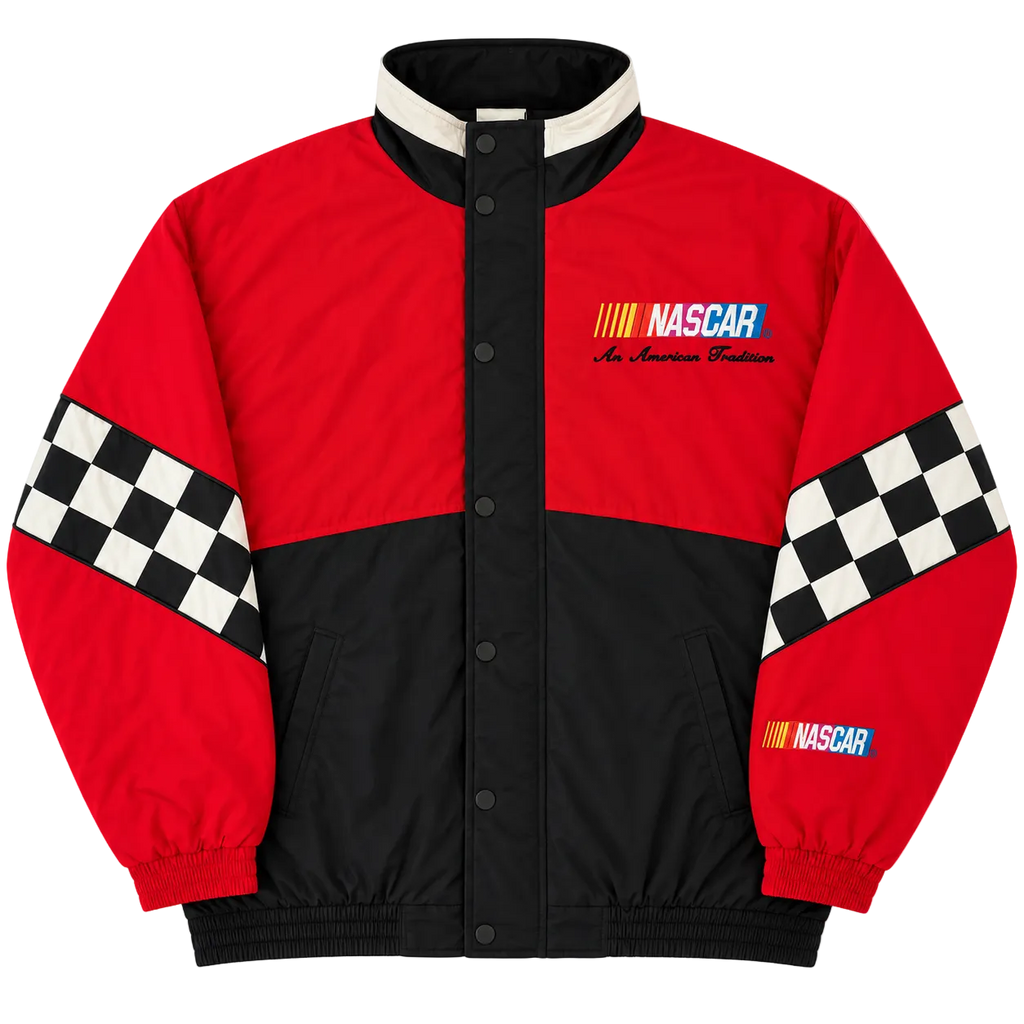 NASCAR RACING CHECKERBOARD WINDBREAKER JACKET (L)