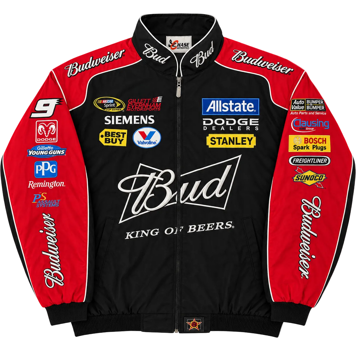 NASCAR #9 BUDWEISER CHASE AUTHENTICS RACING JACKET (L)