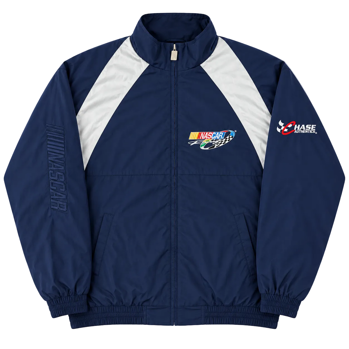 NASCAR CHASE AUTHENTICS NAVY RACING WINDBREAKER JACKET (L)