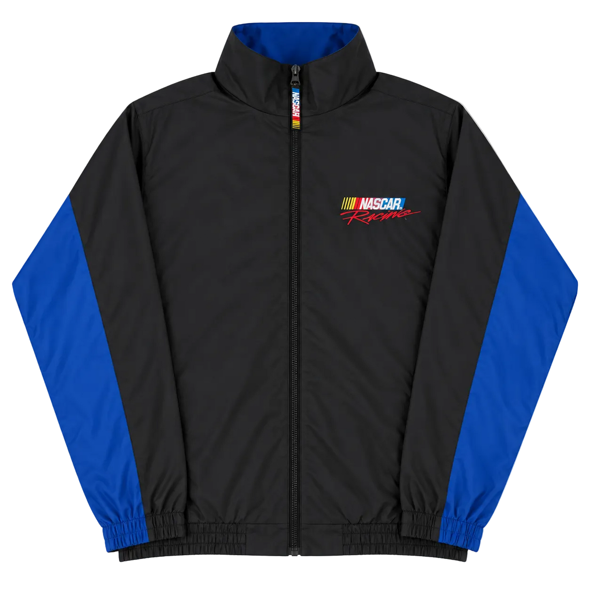 NASCAR RACING BLACK & BLUE WINDBREAKER JACKET (XL)