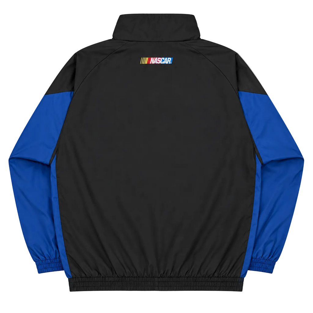 NASCAR RACING BLACK & BLUE WINDBREAKER JACKET (XL)