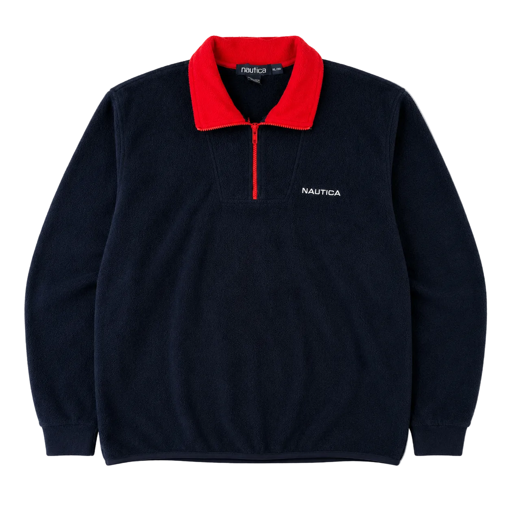 NAUTICA SMALL LOGO FLEECE QUARTER ZIP (XL)