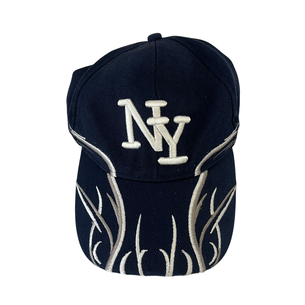 NEW YORK EMBROIDERED FLAMES CAP
