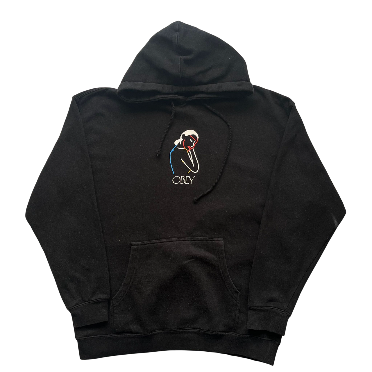 OBEY LADY BLACK HOODIE (L)
