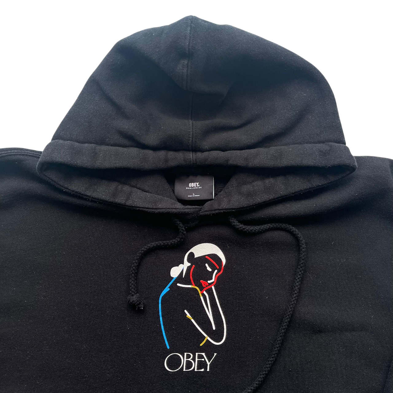 OBEY LADY BLACK HOODIE (L)