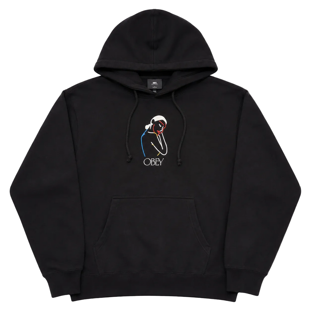 OBEY LADY BLACK HOODIE (L)