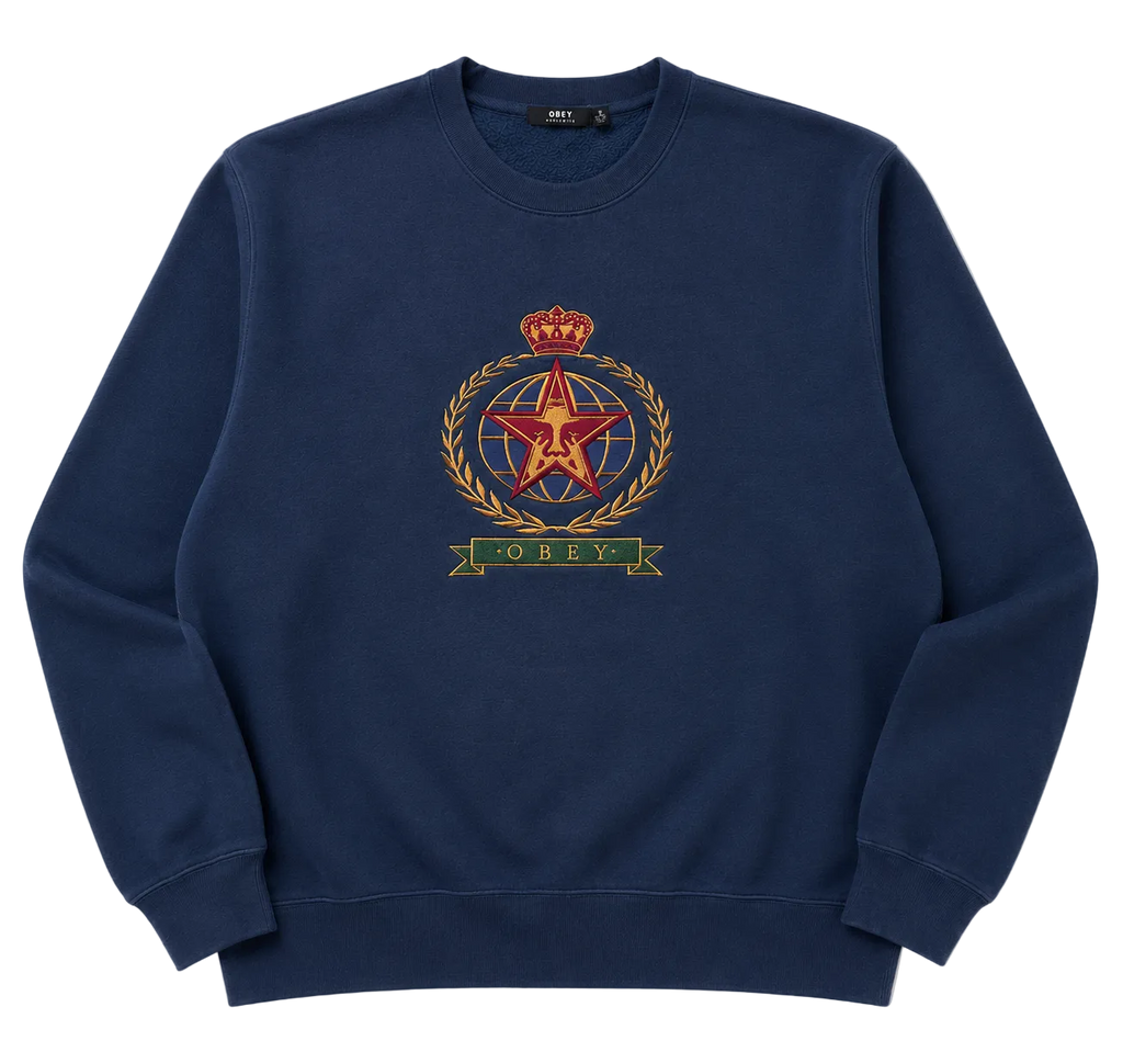 OBEY BIG LOGO EMBROIDERED SWEATER (S)