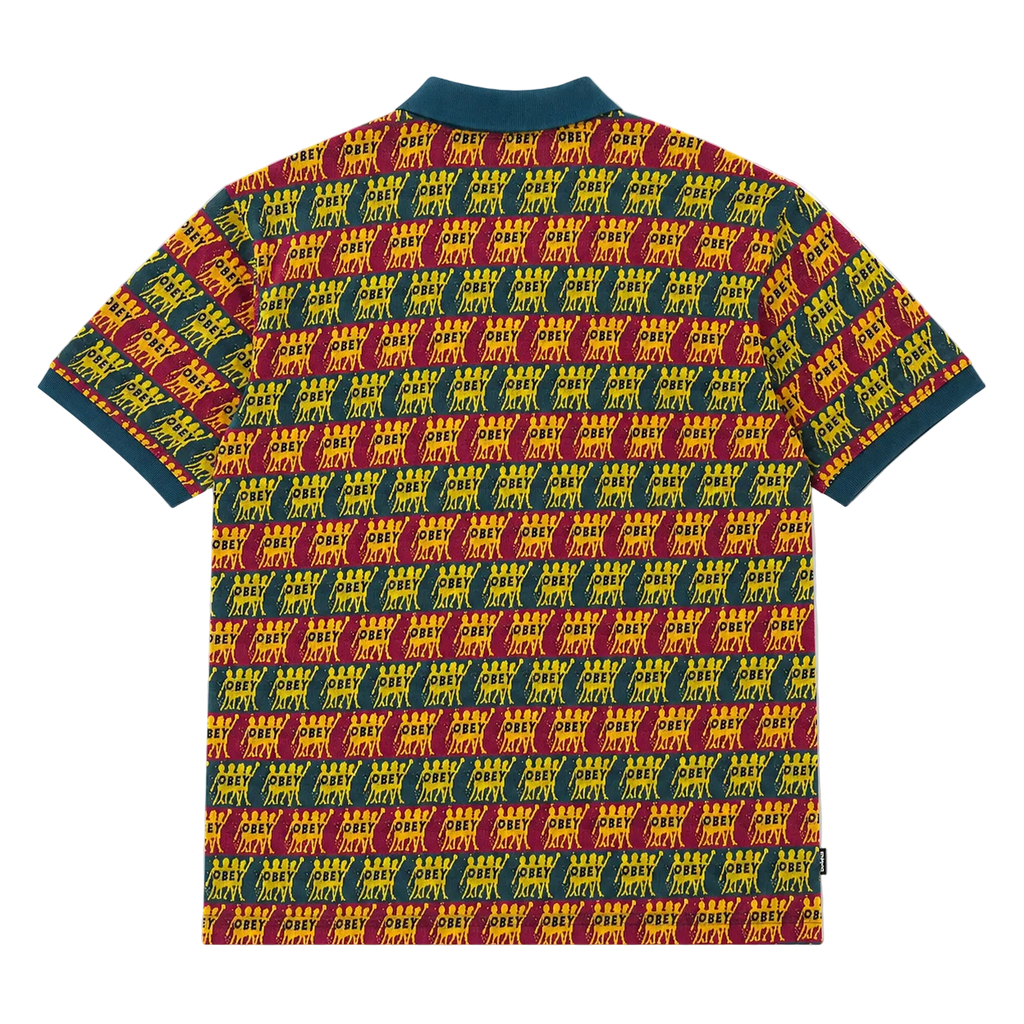 OBEY PRAISE JACQUARD POLO TEE (S)