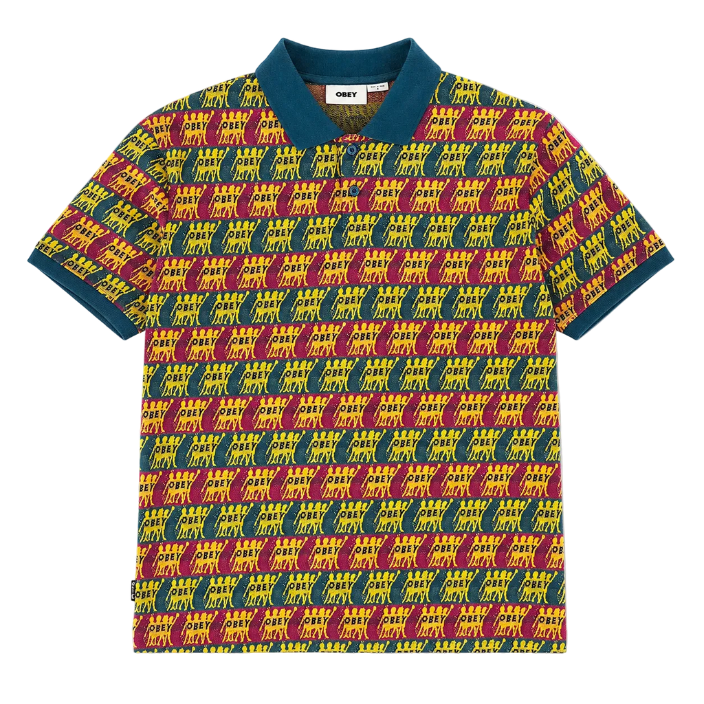 OBEY PRAISE JACQUARD POLO TEE (S)