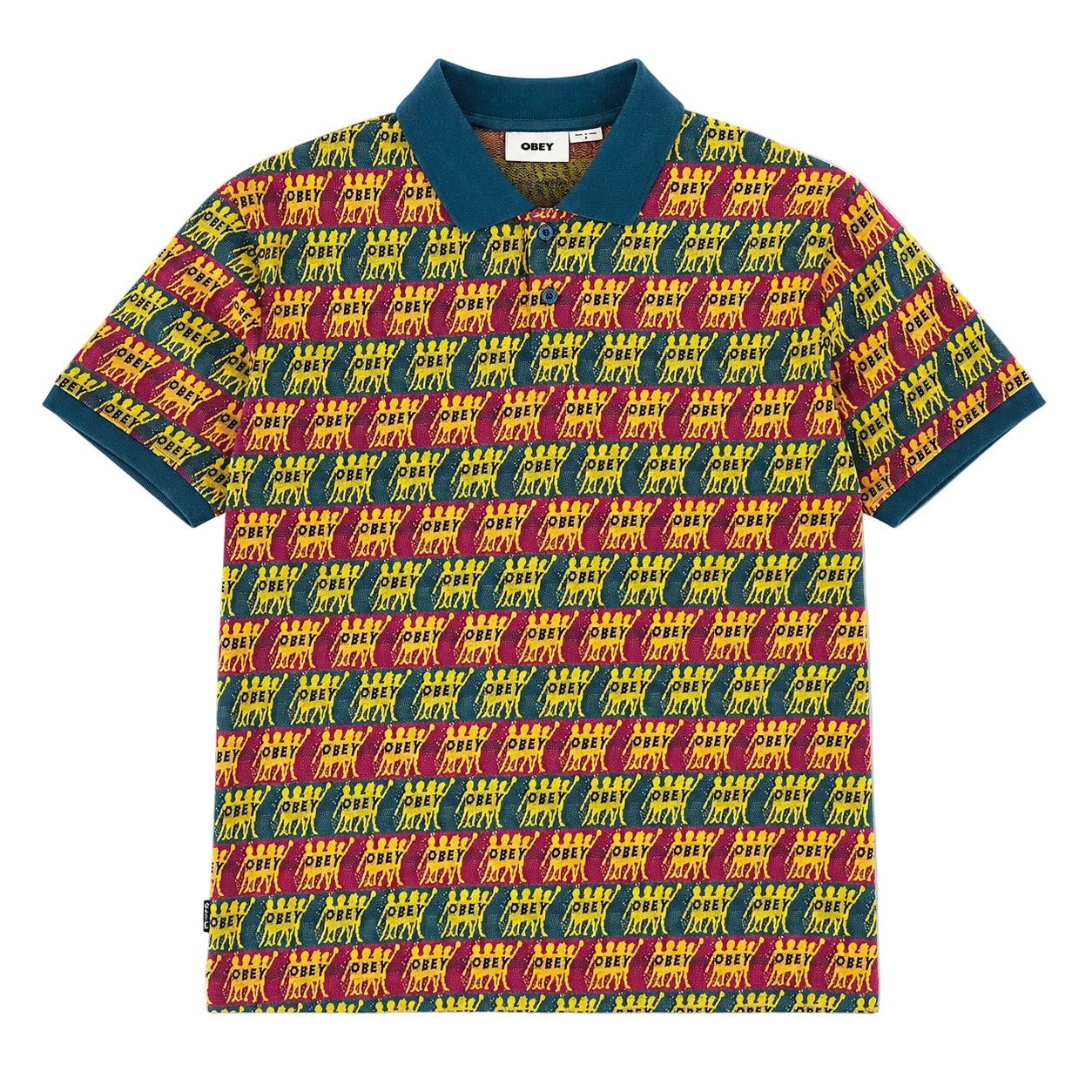 OBEY PRAISE JACQUARD POLO TEE (S)