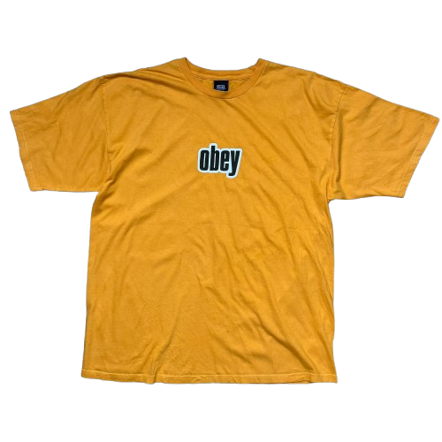 OBEY YELLOW LOGO TEE (XL)