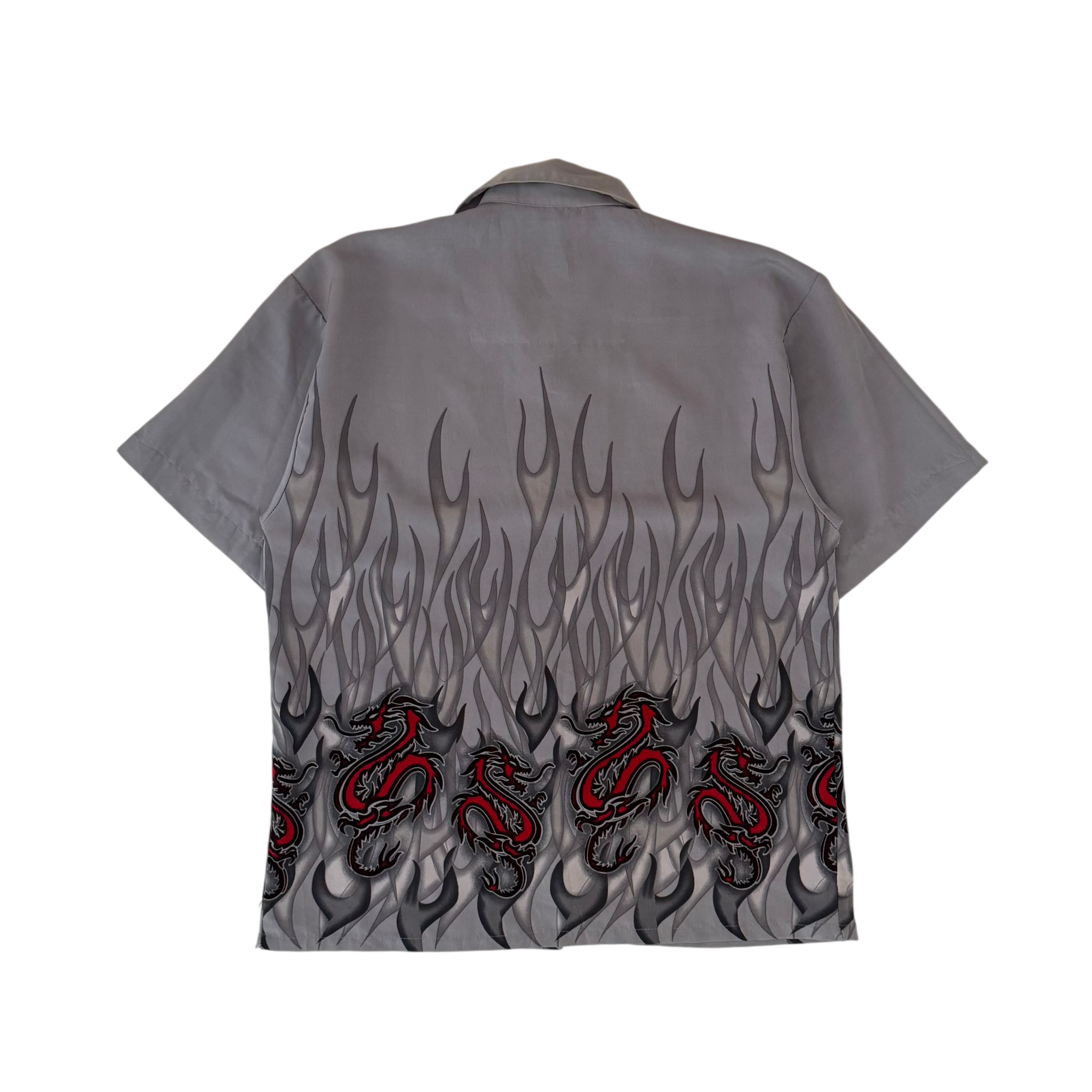 OCEAN CURRENT GRAPHIC DRAGON FLAMES SHIRT (S)
