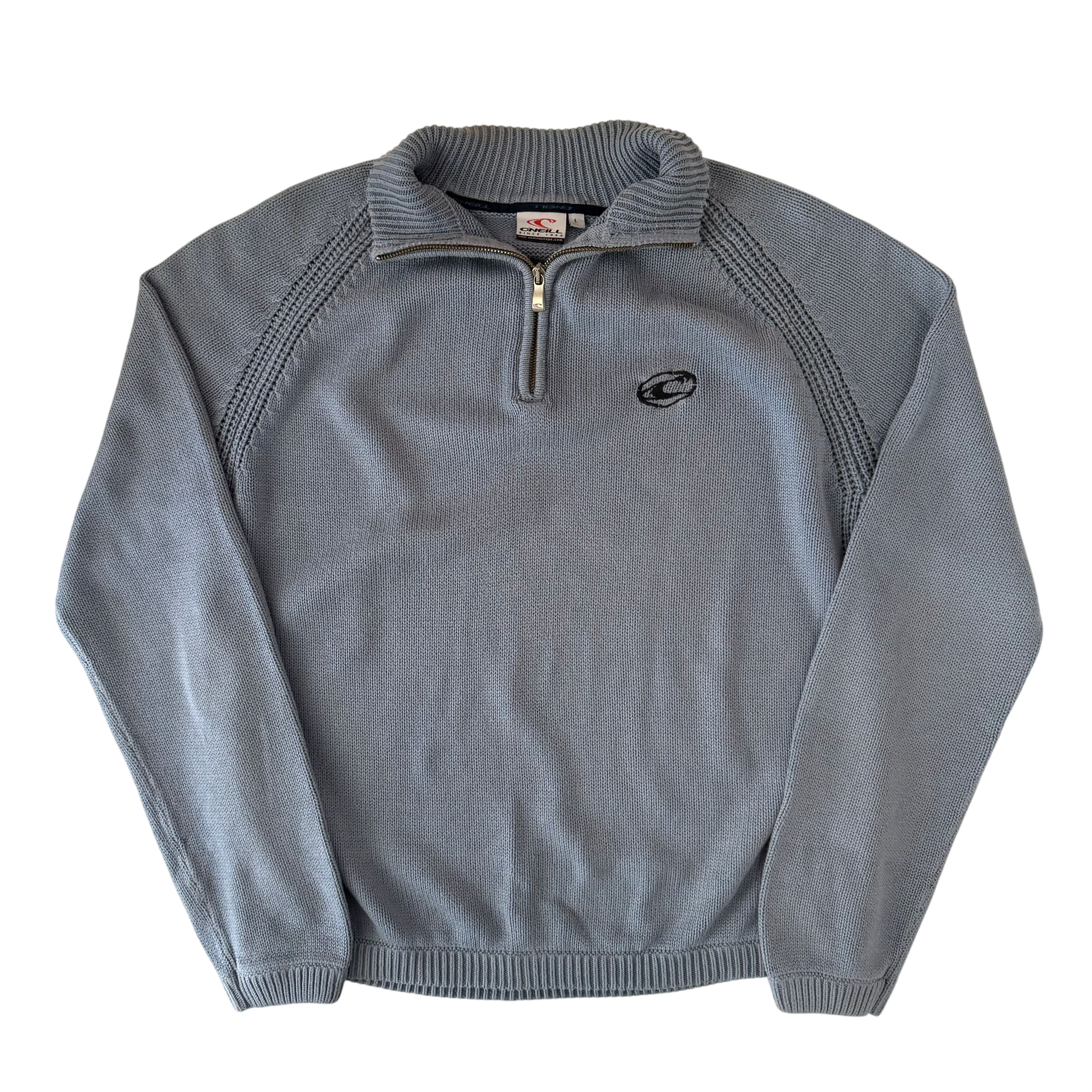 O'NEILL KNIT QUARTER ZIP SWEATER (L)