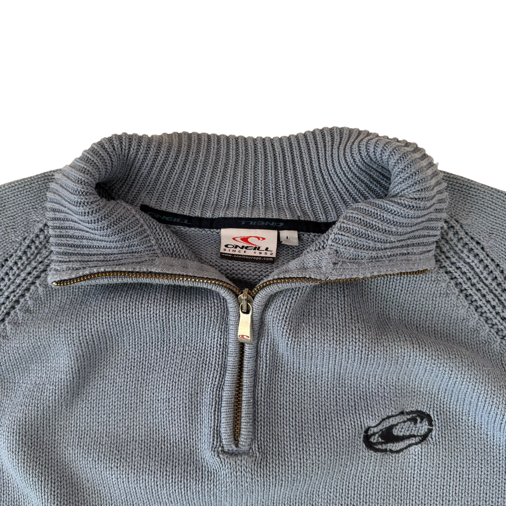 O'NEILL KNIT QUARTER ZIP SWEATER (L)