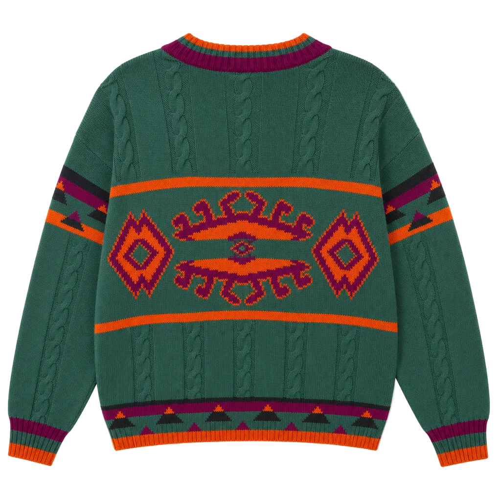 O'NEILL CENTER LOGO CABLE KNIT SWEATER (L)