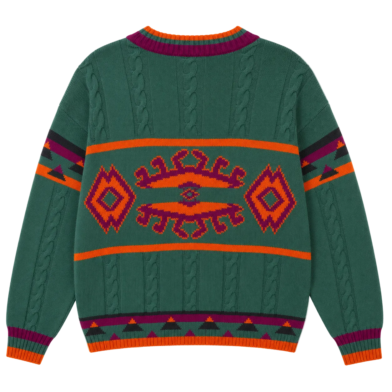 O'NEILL CENTER LOGO CABLE KNIT SWEATER (L)