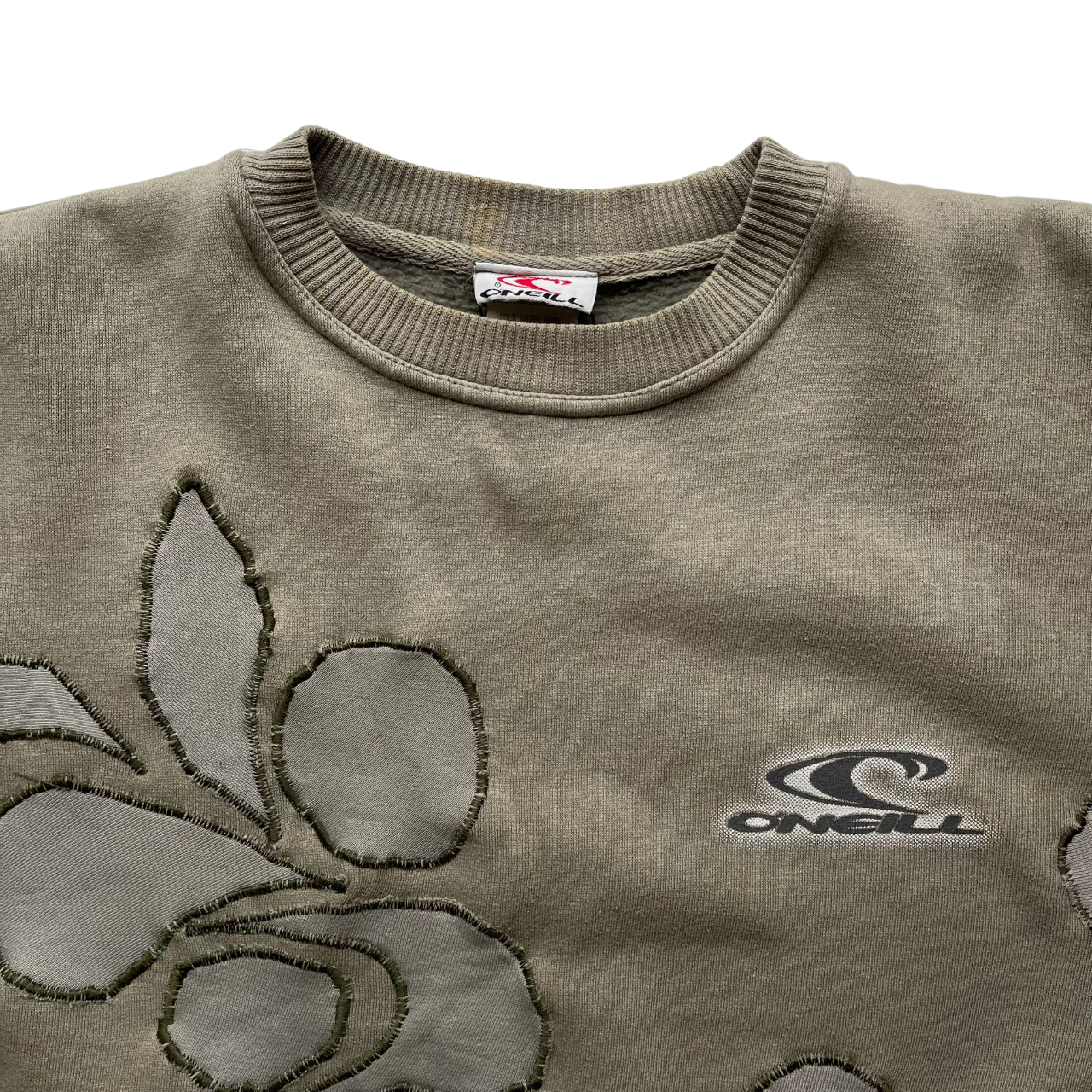 O’NEILL REWORKED EMBROIDERED GRAPHIC SWEATER (L)