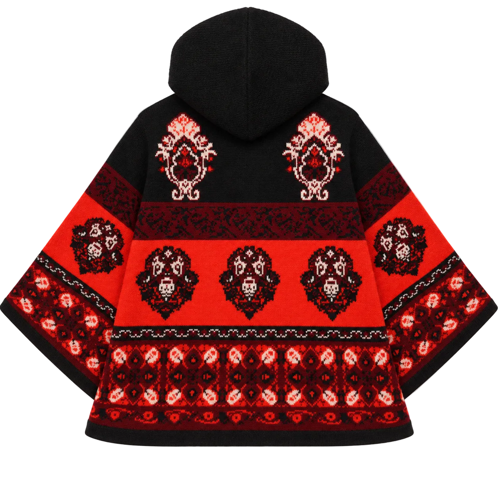 O’NEILL KNIT GRAPHIC PONCHO SWEATER (L)