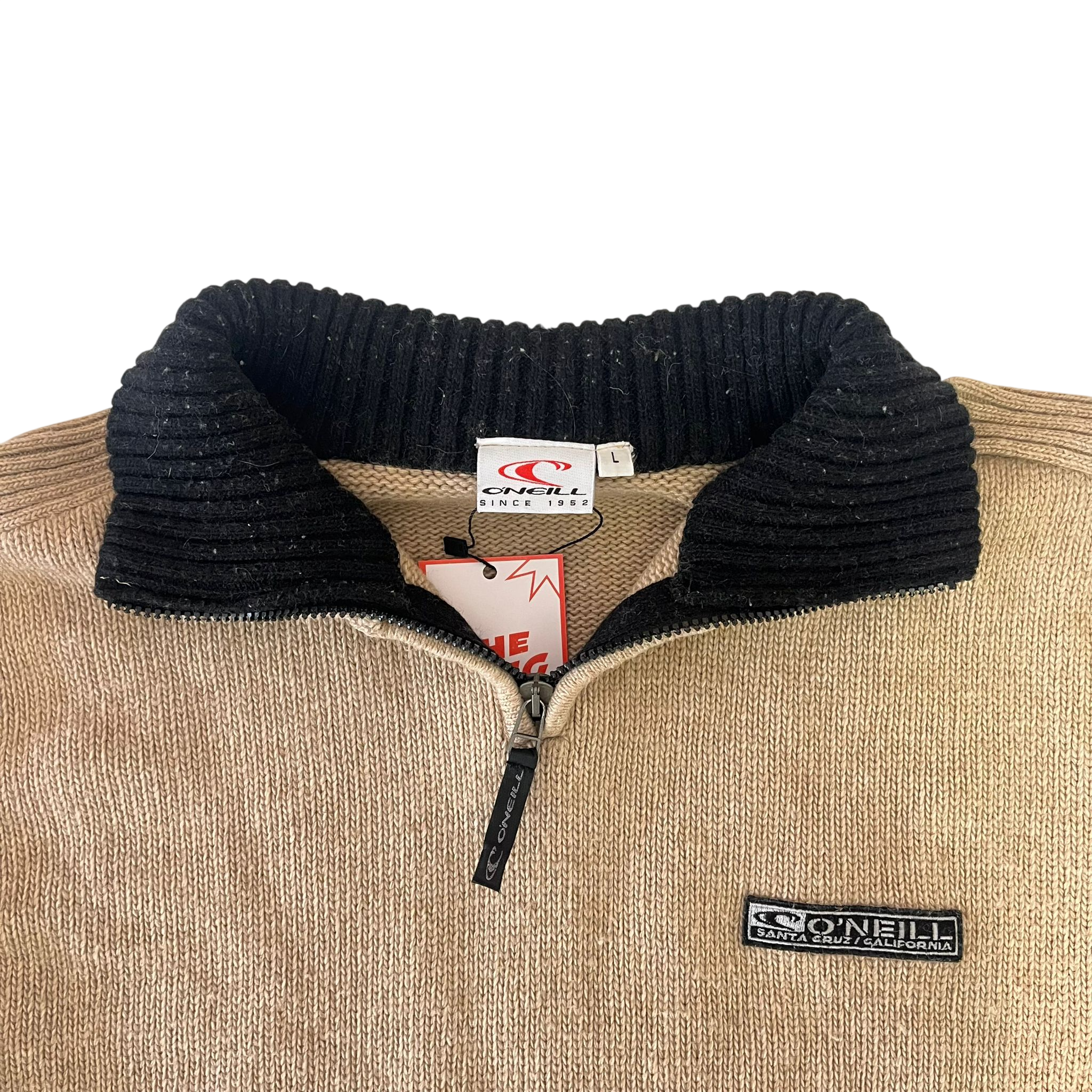O'NEILL KNIT QUARTER ZIP SWEATER (XL)