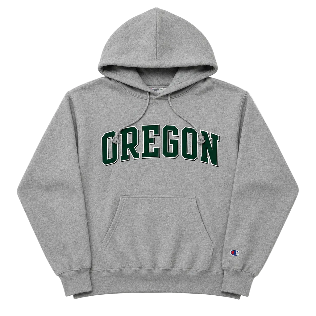 CHAMPION OREGON UNIVERSITY SPELLOUT HOODIE (M)