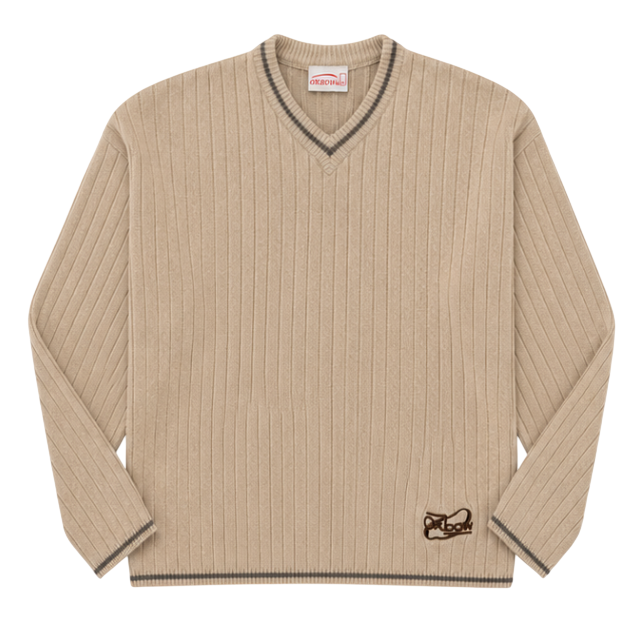 OXBOW RIB KNIT V-NECK SWEATER (M)