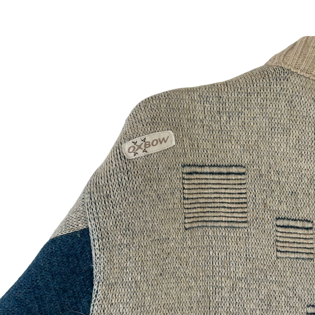 OXBOW 90S PATTERN HEAVY KNIT SWEATER (L)